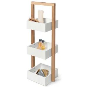 Standregal mit 3 Stauraum-Kästen - Tchibo - Braun Holz   unisex