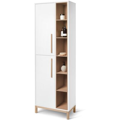 Tchibo - Bad-Hochschrank »Eklund« mit Seitenfach - 62,5x35x190cm - braun - Tchibo - Bad-Hochschrank »Eklund« mit Seitenfach - 62,5x35x190cm - braun -