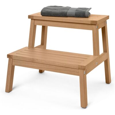 Tchibo - Tritthocker aus Massivholz - 44,5x40,3x38,5cm - naturfarben - Tchibo - Tritthocker aus Massivholz - 44,5x40,3x38,5cm - naturfarben -