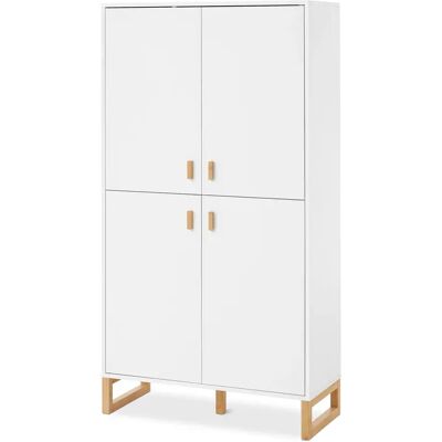 Tchibo - Badschrank mit 4 Türen - 80x35x150cm - weiss - Tchibo - Badschrank mit 4 Türen - 80x35x150cm - weiss -