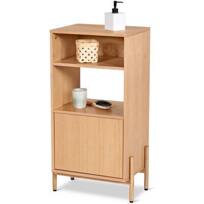 Tchibo - Badschrank mit Holzfurnier - 45x35x93cm - naturfarben - Tchibo - Badschrank mit Holzfurnier - 45x35x93cm - naturfarben -