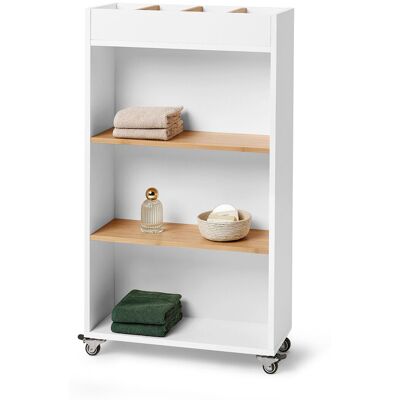 Tchibo - Schmaler Beistellwagen - 50x20x90cm - weiss - Tchibo - Schmaler Beistellwagen - 50x20x90cm - weiss -