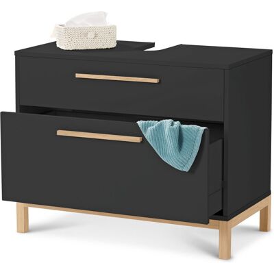 Tchibo - Waschbeckenunterschrank »Eklund« mit 2 Schubladen - 82x42x66cm - anthrazit - Tchibo - Waschbeckenunterschrank »Eklund« mit 2 Schubladen - 82x42x66cm - anthrazit -