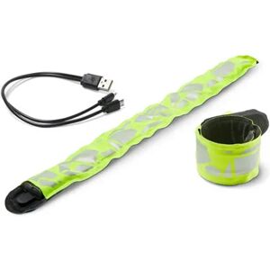 2 LED-Schnappbänder mit USB - Tchibo - Gelb Polyamid   unisex