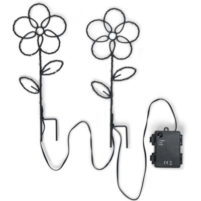Tchibo - 2 LED-Spiesse »Blume« - schwarz Tchibo - 2 LED-Spiesse »Blume« - schwarz