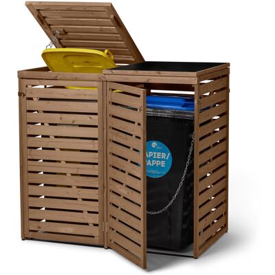 Tchibo - 2er-Abfalltonnenbox mit vielseitigen Stellmöglichkeiten - 264x84x126cm - schwarz - Tchibo - 2er-Abfalltonnenbox mit vielseitigen Stellmöglichkeiten - 264x84x126cm - schwarz -