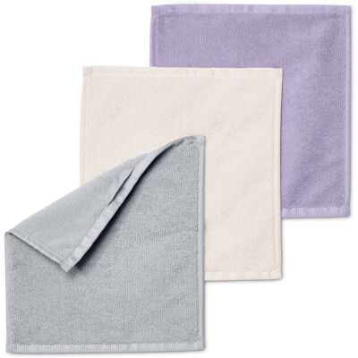Tchibo - 3 Kosmetiktücher aus Mikrofaser - lila Tchibo - 3 Kosmetiktücher aus Mikrofaser - lila