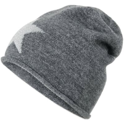 Tchibo - Feinstrick-Beanie mit Glitzer-Stern - silber Tchibo - Feinstrick-Beanie mit Glitzer-Stern - silber
