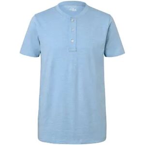 Tchibo - Kurzarm-Henley - Hellblau - 100% Baumwolle - Gr.: M Baumwolle  M male