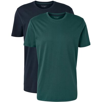 Tchibo - 2 T-Shirts mit Rundhalsausschnitt - Herren - Gr. XL - dunkelgrün Tchibo - 2 T-Shirts mit Rundhalsausschnitt - Herren - Gr. XL - dunkelgrün