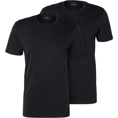 Tchibo - 2 T-Shirts mit Rundhalsausschnitt - Herren - Gr. L - schwarz Tchibo - 2 T-Shirts mit Rundhalsausschnitt - Herren - Gr. L - schwarz