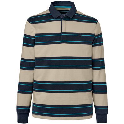 Tchibo - Langarm-Poloshirt - Herren - Gr. S - braun/gestreift Tchibo - Langarm-Poloshirt - Herren - Gr. S - braun/gestreift