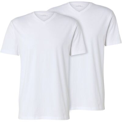 Tchibo - 2 T-Shirts mit V-Ausschnitt - Herren - Gr. M - weiss Tchibo - 2 T-Shirts mit V-Ausschnitt - Herren - Gr. M - weiss