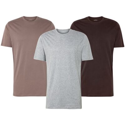 Tchibo - 3 T-Shirts mit Rundhalsausschnitt - Herren - Gr. L - dunkelbraun Tchibo - 3 T-Shirts mit Rundhalsausschnitt - Herren - Gr. L - dunkelbraun
