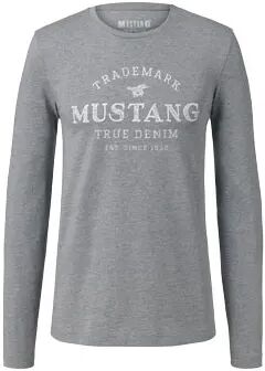 Tchibo - Longsleeve »Mustang« - Grau/Meliert - 100% Baumwolle - Gr.: M Baumwolle Grau M