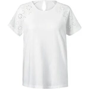 Tchibo - Shirt mit Stickerei - Weiss - 100% Baumwolle - Gr.: XL Polyester  XL 48/50 female