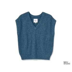 Tchibo - NAH/STUDIO Strick-Pullunder   recycelter Cashmere und Merinowolle - Blue Melange - 100% Baumwolle - Gr.: M Baumwolle Blue M 40/42 female