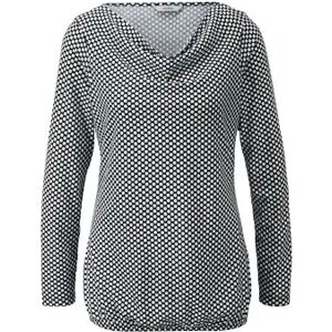 Tchibo - Blusenshirt mit Wasserfall-Ausschnitt - Schwarz - Gr.: 40/42 Baumwolle  40/42 female