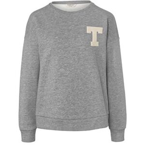 Tchibo - Sweatshirt mit Badge - Creme/Meliert - Gr.: XS Polyester Grau XS 32/34 female