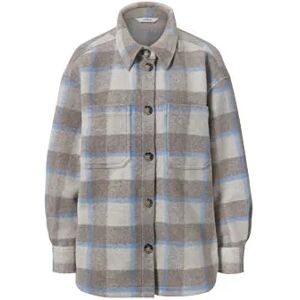 Tchibo - Kariertes Overshirt - Hellblau/Kariert - Gr.: 42 Polyester  42 female