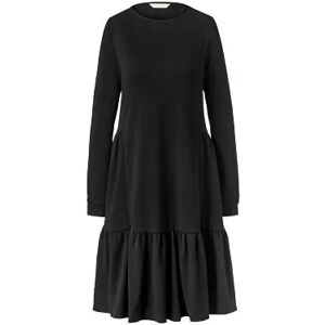 Tchibo - Sweatkleid mit Volant - Schwarz - Gr.: M Polyester  M 40/42 female