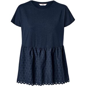 Tchibo - Shirt im Materialmix mit Stickerei - Damen - Gr. L - dunkelblau Tchibo - Shirt im Materialmix mit Stickerei - Damen - Gr. L - dunkelblau