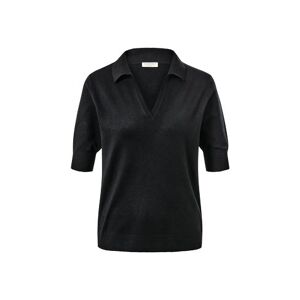 Tchibo - Feinstrick-Poloshirt - Schwarz - Gr.: XL Polyester  XL 48/50 female