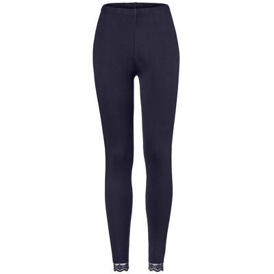 Tchibo - Leggings mit Spitzenborte - Damen - Gr. S - dunkelblau Tchibo - Leggings mit Spitzenborte - Damen - Gr. S - dunkelblau