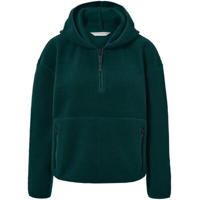 Tchibo - Teddy-Kapuzenpullover - Damen - Gr. XL - dunkelgrün Tchibo - Teddy-Kapuzenpullover - Damen - Gr. XL - dunkelgrün