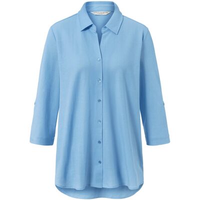 Tchibo - Piqué-Jerseybluse - Damen - Gr. 36 - hellblau Tchibo - Piqué-Jerseybluse - Damen - Gr. 36 - hellblau