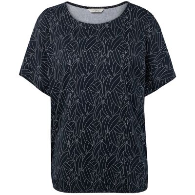 Tchibo - Überschnittenes Blusenshirt - Damen - Gr. M - dunkelblau/print Tchibo - Überschnittenes Blusenshirt - Damen - Gr. M - dunkelblau/print