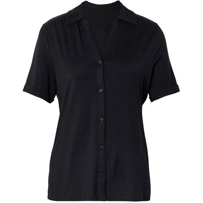 Tchibo - Blusenshirt mit Knopfleiste - Damen - Gr. S - schwarz Tchibo - Blusenshirt mit Knopfleiste - Damen - Gr. S - schwarz