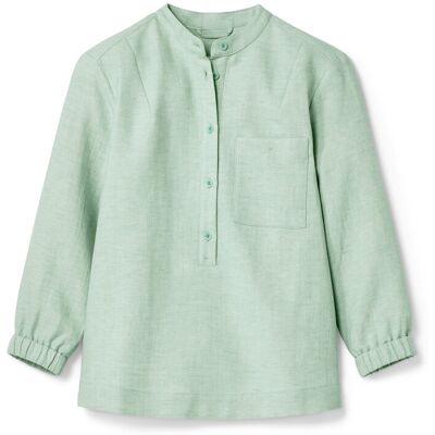 Nah/Studio Bluse - Baumwoll-Leinen-Mix - Gr. 34 - blau Nah/Studio Bluse - Baumwoll-Leinen-Mix - Gr. 34 - blau