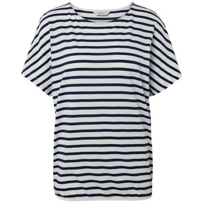 Tchibo - Überschnittenes Blusenshirt - Damen - Gr. S - dunkelblau/gestreift Tchibo - Überschnittenes Blusenshirt - Damen - Gr. S - dunkelblau/gestreift