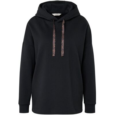 Tchibo - Langes Kapuzensweatshirt - Damen - Gr. S - schwarz Tchibo - Langes Kapuzensweatshirt - Damen - Gr. S - schwarz