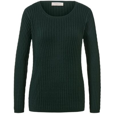 Tchibo - Zopfstrickpullover - Damen - Gr. XL - dunkelgrün Tchibo - Zopfstrickpullover - Damen - Gr. XL - dunkelgrün