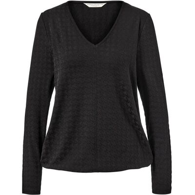 Tchibo - Strukturiertes Langarmshirt - Damen - Gr. S - schwarz Tchibo - Strukturiertes Langarmshirt - Damen - Gr. S - schwarz