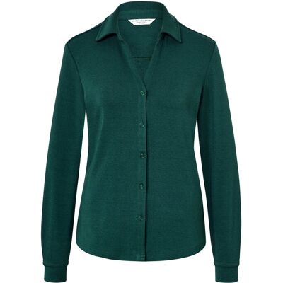 Tchibo - Blusenshirt mit Knopfleiste - Damen - Gr. XL - dunkelgrün Tchibo - Blusenshirt mit Knopfleiste - Damen - Gr. XL - dunkelgrün