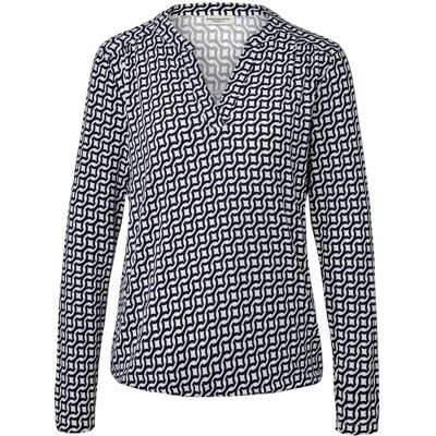 Tchibo - Bedrucktes Blusenshirt - Damen - Gr. M - dunkelblau/print Tchibo - Bedrucktes Blusenshirt - Damen - Gr. M - dunkelblau/print