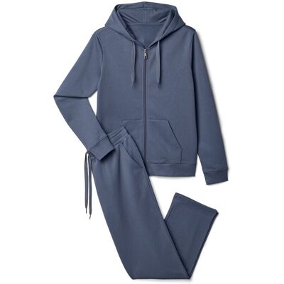 Tchibo - Sweat-Hausanzug - Damen - Gr. XL - blau Tchibo - Sweat-Hausanzug - Damen - Gr. XL - blau