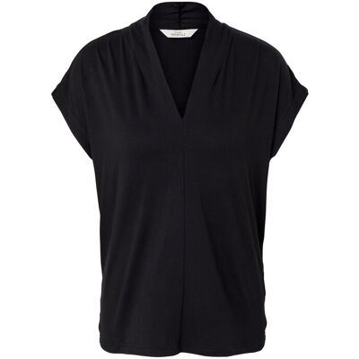 Tchibo - Blusenshirt mit V-Ausschnitt - Damen - Gr. S - schwarz Tchibo - Blusenshirt mit V-Ausschnitt - Damen - Gr. S - schwarz