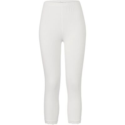 Tchibo - 3/4-Leggings mit Spitzenborte - Damen - Gr. L - weiss Tchibo - 3/4-Leggings mit Spitzenborte - Damen - Gr. L - weiss