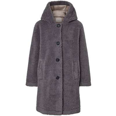 Tchibo - Teddymantel mit Kapuze - Damen - Gr. 38 - grau Tchibo - Teddymantel mit Kapuze - Damen - Gr. 38 - grau