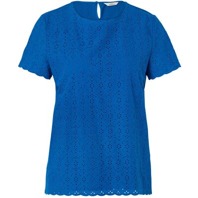 Tchibo - Blusenshirt mit Lochstickerei - Damen - Gr. 40 - blau Tchibo - Blusenshirt mit Lochstickerei - Damen - Gr. 40 - blau