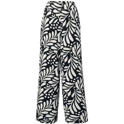 Tchibo - Bedruckte Palazzohose - Damen - Gr. XXL - schwarz/print Tchibo - Bedruckte Palazzohose - Damen - Gr. XXL - schwarz/print