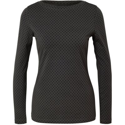 Tchibo - Bedrucktes Langarmshirt - Damen - Gr. S - schwarz Tchibo - Bedrucktes Langarmshirt - Damen - Gr. S - schwarz