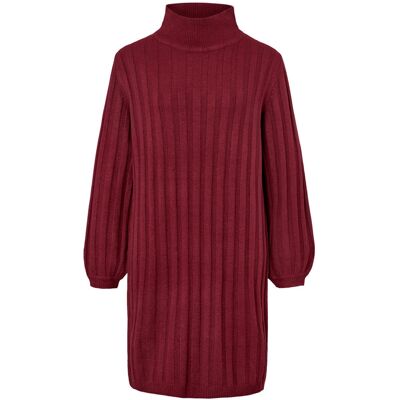 Tchibo - Geripptes Strickkleid mit Stehkragen - Damen - Gr. XL - bordeaux Tchibo - Geripptes Strickkleid mit Stehkragen - Damen - Gr. XL - bordeaux