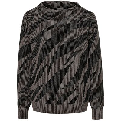 Tchibo - Strickpullover mit Jacquard - Damen - Gr. XL - schwarz/jacquard Tchibo - Strickpullover mit Jacquard - Damen - Gr. XL - schwarz/jacquard
