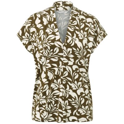 Tchibo - Bedrucktes Blusenshirt mit V-Ausschnitt - Damen - Gr. S - creme/print Tchibo - Bedrucktes Blusenshirt mit V-Ausschnitt - Damen - Gr. S - creme/print