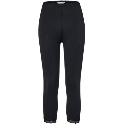 Tchibo - 3/4-Leggings mit Spitzenborte - Damen - Gr. XXL - schwarz Tchibo - 3/4-Leggings mit Spitzenborte - Damen - Gr. XXL - schwarz